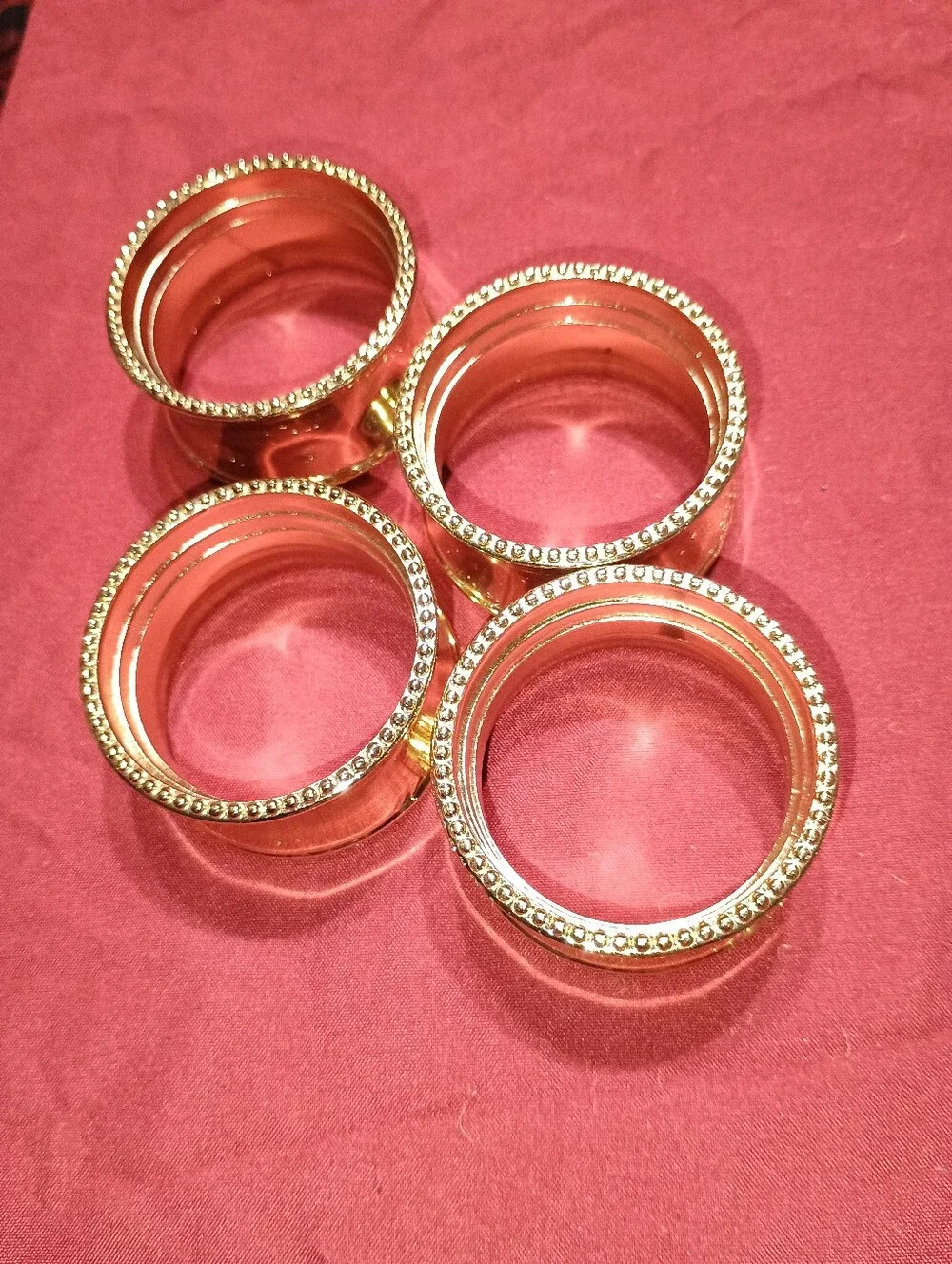 Bundle of Napkin Rings Holders 6 styles 35 total Brass, Metal, Woven